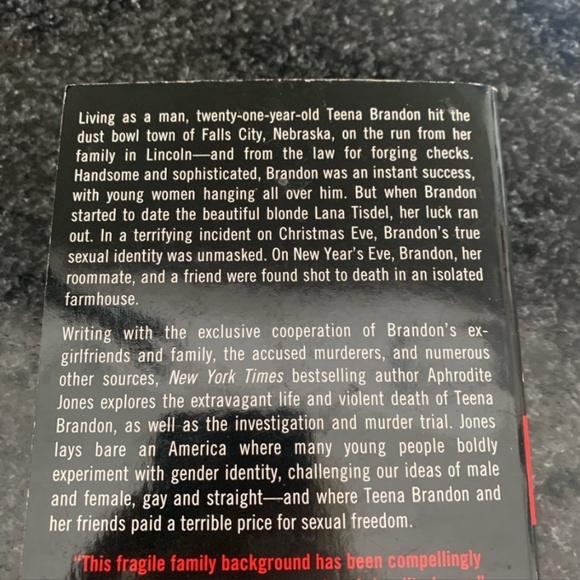 4/$20 True Crime All She wanted “Brandon Teena” inspired the movie Boys don’t Cr - Picture 3 of 6